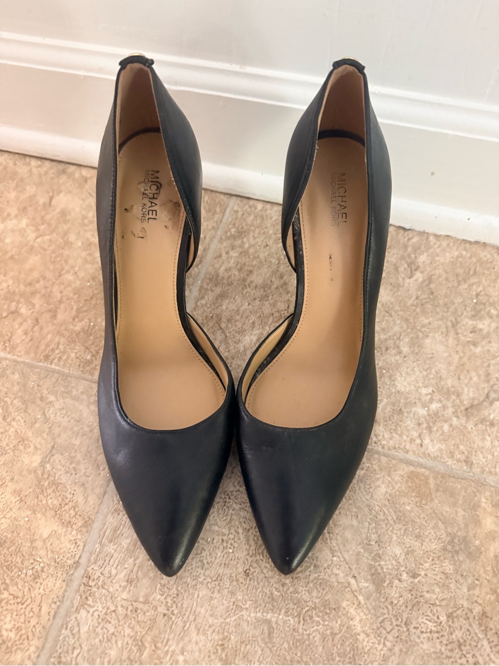 Michael Kors Black Pointed Toe D'Orsay Heels